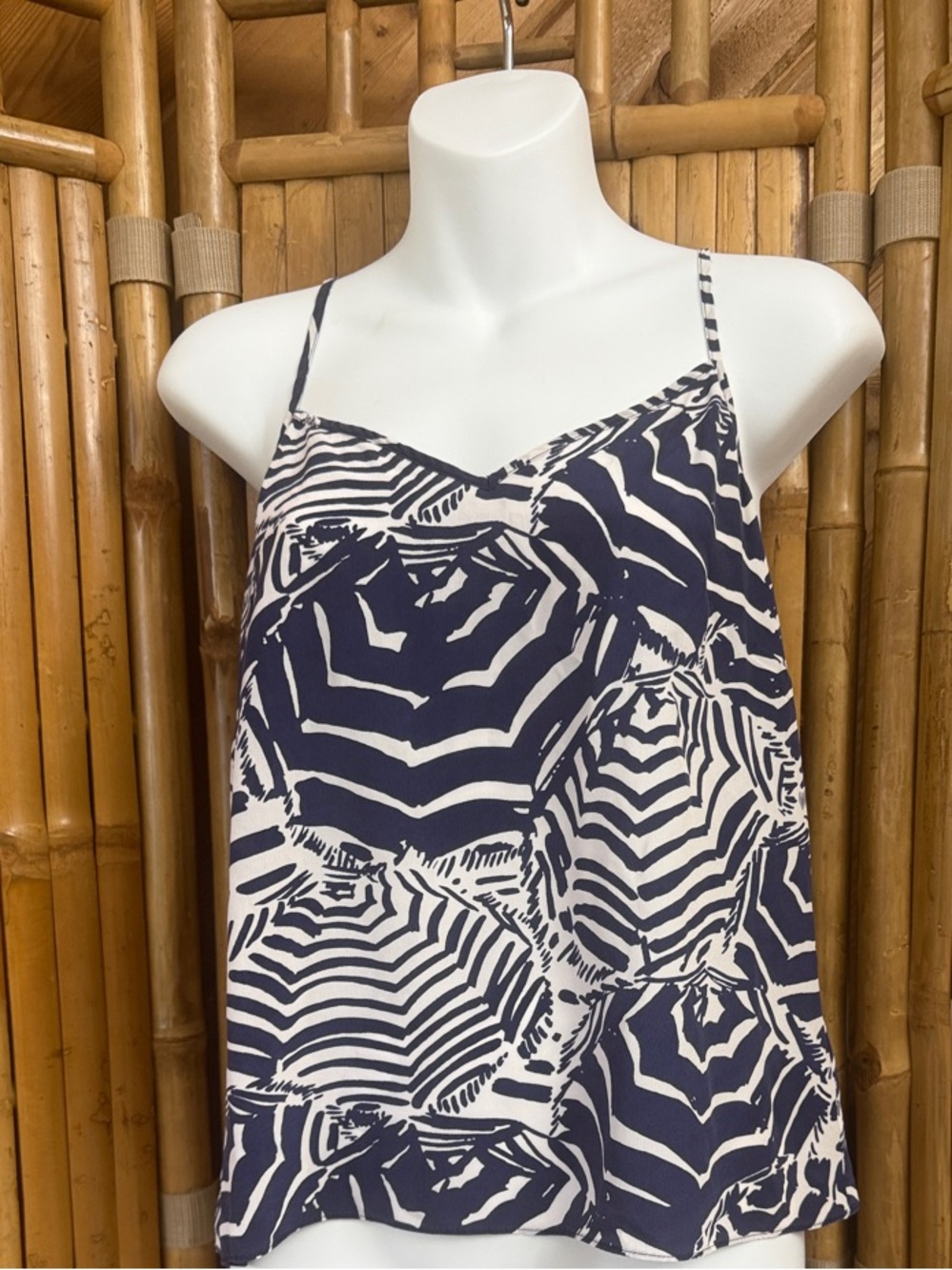 Lilly Pulitzer Navy & White Patterned Spaghetti Strap Camisole